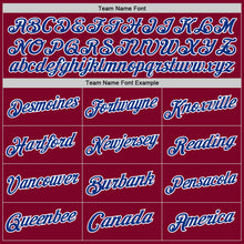 Load image into Gallery viewer, Custom Maroon Royal-White Authentic Throwback Basketball Jersey
