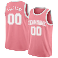 Laden Sie das Bild in den Galerie-Viewer, Custom Medium Pink White Authentic Basketball Jersey
