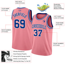 Laden Sie das Bild in den Galerie-Viewer, Custom Medium Pink Royal-White Authentic Basketball Jersey
