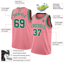 Laden Sie das Bild in den Galerie-Viewer, Custom Medium Pink Kelly Green-White Authentic Basketball Jersey
