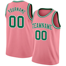 Laden Sie das Bild in den Galerie-Viewer, Custom Medium Pink Kelly Green-White Authentic Basketball Jersey
