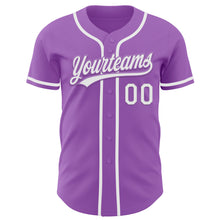 Load image into Gallery viewer, Custom Medium Purple White Authentic Baseball Jersey
