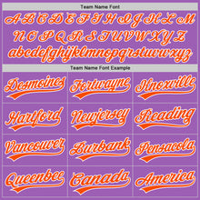 Load image into Gallery viewer, Custom Medium Purple Orange-White Authentic Baseball Jersey
