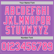 Load image into Gallery viewer, Custom Medium Purple Pink-White Authentic Baseball Jersey
