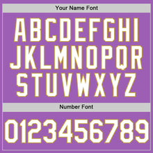 Load image into Gallery viewer, Custom Medium Purple White-Old Gold Authentic Baseball Jersey
