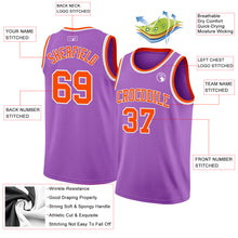 Laden Sie das Bild in den Galerie-Viewer, Custom Medium Purple Orange-White Authentic Basketball Jersey
