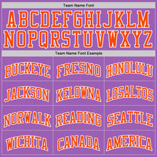 Laden Sie das Bild in den Galerie-Viewer, Custom Medium Purple Orange-White Authentic Basketball Jersey
