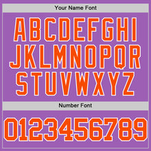 Laden Sie das Bild in den Galerie-Viewer, Custom Medium Purple Orange-White Authentic Basketball Jersey
