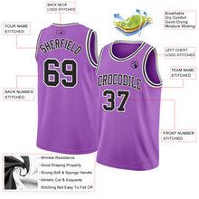 Charger l&#39;image dans la galerie, Custom Medium Purple Black-White Authentic Basketball Jersey
