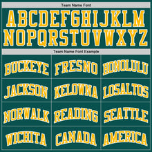 Laden Sie das Bild in den Galerie-Viewer, Custom Midnight Green Gold-White Authentic Basketball Jersey
