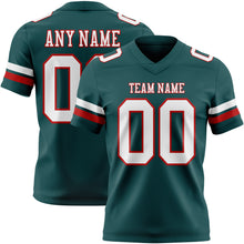 Charger l&#39;image dans la galerie, Custom Midnight Green White-Red Authentic Football Jersey
