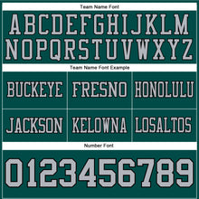 Charger l&#39;image dans la galerie, Custom Midnight Green Gray-Black Authentic Football Jersey
