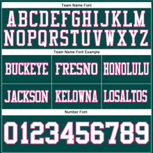 Charger l&#39;image dans la galerie, Custom Midnight Green White-Pink Authentic Football Jersey

