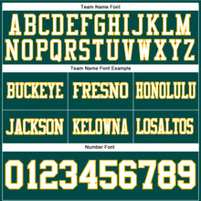 Charger l&#39;image dans la galerie, Custom Midnight Green White-Gold Authentic Football Jersey
