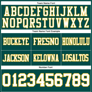 Custom Midnight Green White-Gold Authentic Football Jersey