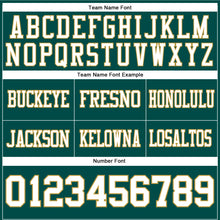 Charger l&#39;image dans la galerie, Custom Midnight Green White-Old Gold Authentic Football Jersey
