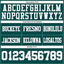 Charger l&#39;image dans la galerie, Custom Midnight Green White-Gray Authentic Football Jersey
