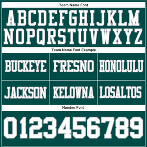 Custom Midnight Green White-Gray Authentic Football Jersey