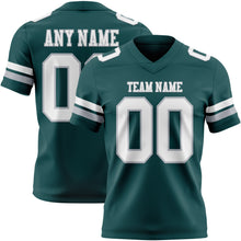 Charger l&#39;image dans la galerie, Custom Midnight Green White-Gray Authentic Football Jersey
