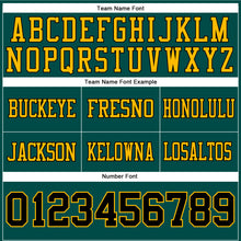 Load image into Gallery viewer, Custom Midnight Green Black-Old Gold Authentic Football Jersey

