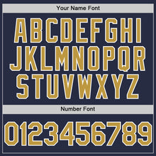 Загрузить изображение в средство просмотра галереи, Custom Navy Old Gold-White Mesh Authentic Throwback Baseball Jersey
