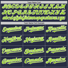 Загрузить изображение в средство просмотра галереи, Custom Navy Neon Green-White Mesh Authentic Throwback Baseball Jersey

