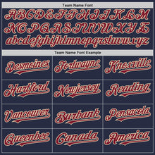 Загрузить изображение в средство просмотра галереи, Custom Navy City Cream-Crimson Mesh Authentic Throwback Baseball Jersey
