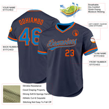 Laden Sie das Bild in den Galerie-Viewer, Custom Navy Blue-Orange Authentic Throwback Baseball Jersey
