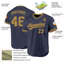 Laden Sie das Bild in den Galerie-Viewer, Custom Navy Old Gold Authentic Throwback Baseball Jersey

