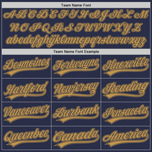 Laden Sie das Bild in den Galerie-Viewer, Custom Navy Old Gold Authentic Throwback Baseball Jersey
