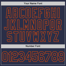 Laden Sie das Bild in den Galerie-Viewer, Custom Navy Orange Authentic Throwback Baseball Jersey
