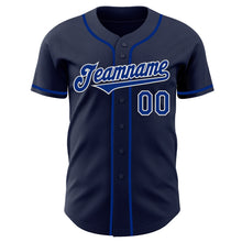 Laden Sie das Bild in den Galerie-Viewer, Custom Navy Royal-White Authentic Baseball Jersey
