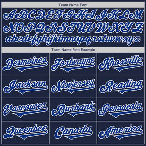 Custom Navy Royal-White Authentic Baseball Jersey