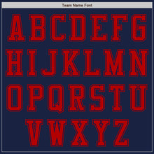 Charger l&#39;image dans la galerie, Custom Navy Red Authentic Baseball Jersey
