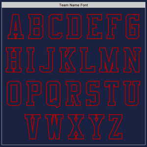 Custom Navy Red Authentic Baseball Jersey