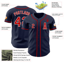 Laden Sie das Bild in den Galerie-Viewer, Custom Navy Red-White Authentic Baseball Jersey
