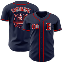 Laden Sie das Bild in den Galerie-Viewer, Custom Navy Red-White Authentic Baseball Jersey
