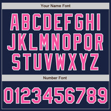 Загрузить изображение в средство просмотра галереи, Custom Navy Pink-White Authentic Baseball Jersey
