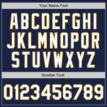 Загрузить изображение в средство просмотра галереи, Custom Navy White-Old Gold Authentic Baseball Jersey
