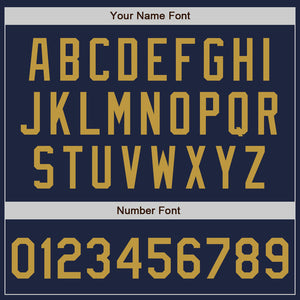 Custom Navy Old Gold Authentic Baseball Jersey
