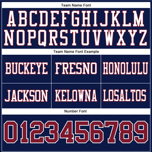 Custom Navy Crimson-White Authentic Football Jersey