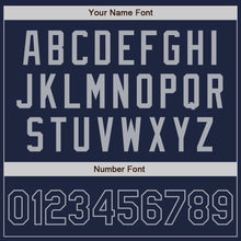 Charger l&#39;image dans la galerie, Custom Stitched Navy Gray Baseball Pullover Sweatshirt Hoodie
