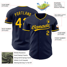 Charger l'image dans la galerie, Custom Navy Yellow Authentic Baseball Jersey
