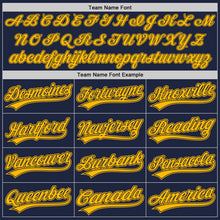 Charger l'image dans la galerie, Custom Navy Gold Authentic Baseball Jersey
