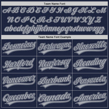 Load image into Gallery viewer, Custom Navy Gray Authentic Baseball Jersey
