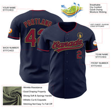 Charger l'image dans la galerie, Custom Navy Crimson-Old Gold Authentic Baseball Jersey
