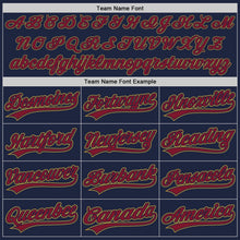 Charger l'image dans la galerie, Custom Navy Crimson-Old Gold Authentic Baseball Jersey
