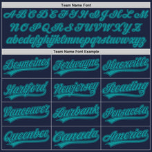 Laden Sie das Bild in den Galerie-Viewer, Custom Navy Teal Authentic Baseball Jersey
