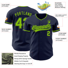 Laden Sie das Bild in den Galerie-Viewer, Custom Navy Neon Green Authentic Baseball Jersey

