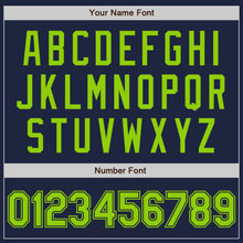 Laden Sie das Bild in den Galerie-Viewer, Custom Navy Neon Green Authentic Baseball Jersey
